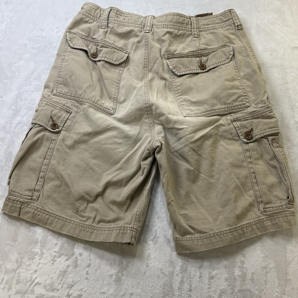 American Eagle‎ Men 38" Classic Cargo Short Khaki Tan Cotton Pockets Utility Y2K - Picture 10 of 11